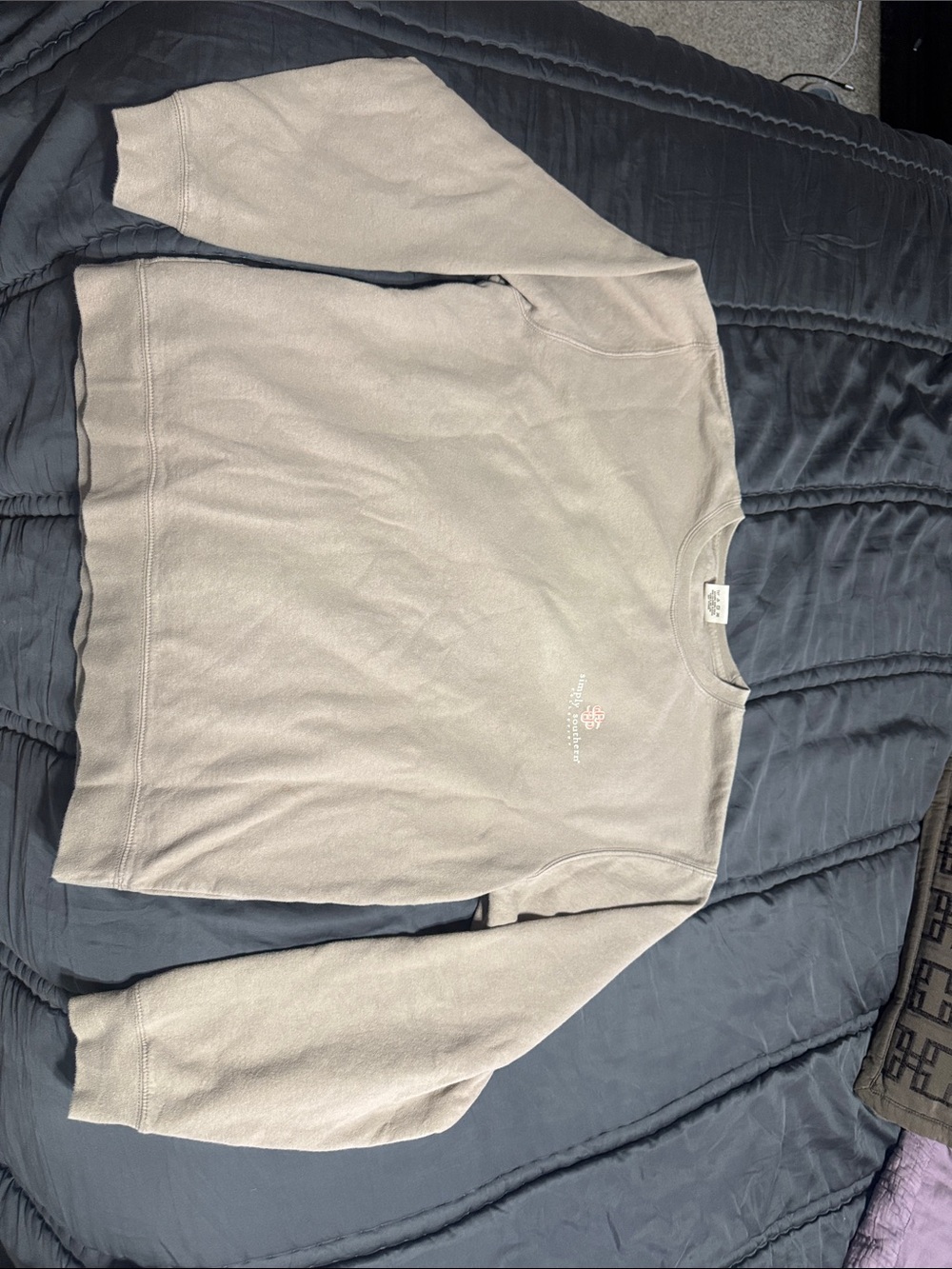 Simply Southern Taupe Crewneck Sweatshirt
